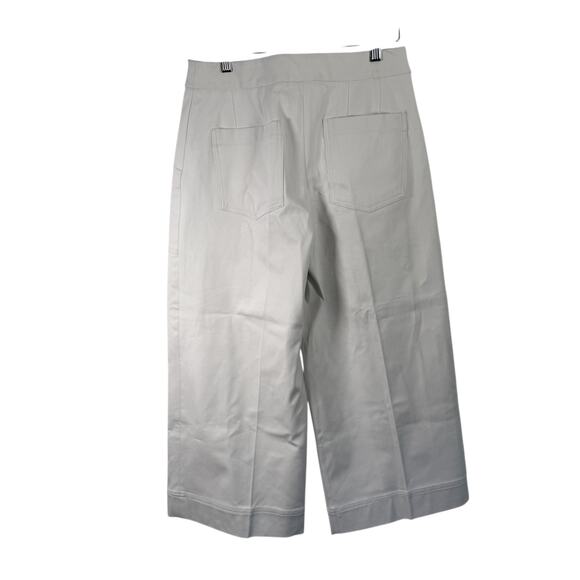 Spanx On the Go Cropped Wide Leg Pants Classic White Office Womens Medium - Picture 5 of 9